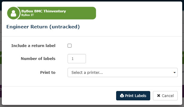 Print delivery labels with Despatcher