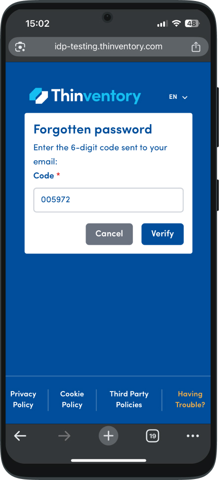 Reset your password