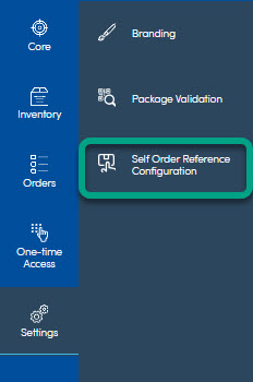 Self Order Reference Configuration